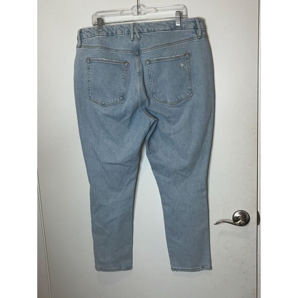 Good American Zara Light Blue Distressed Jeans Size 15 Womens - Picture 5 of 9